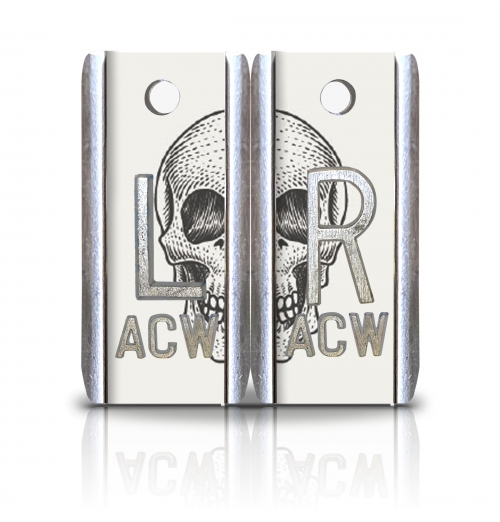 1 1/2" Height Aluminum Elite Style Lead X-Ray Markers, Skull Pattern